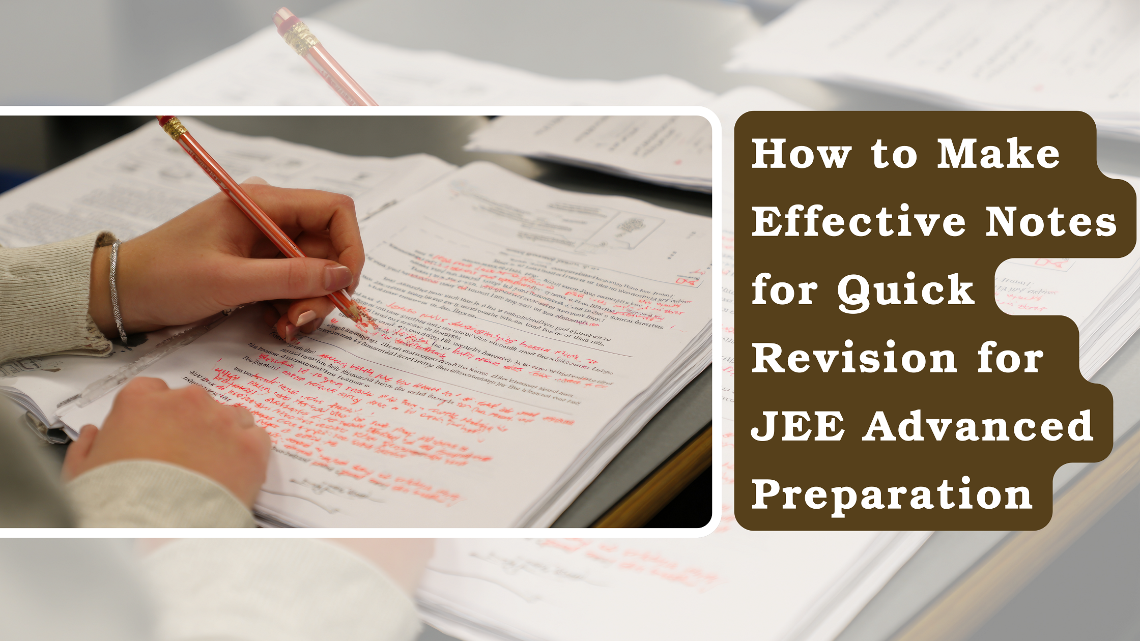 How to Make Effective Notes for Quick Revision for JEE Advanced Preparation