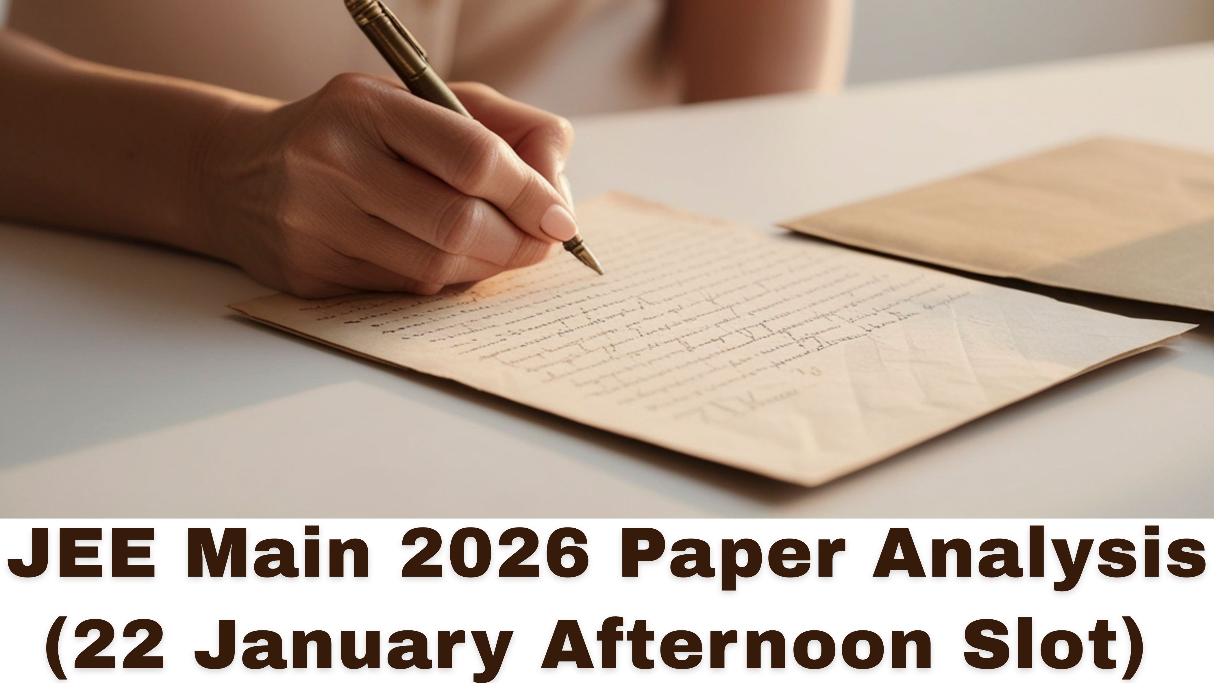 JEE Main 2026 Paper Analysis – 22 January Afternoon Slot | Difficulty Level & Subject-wise Review